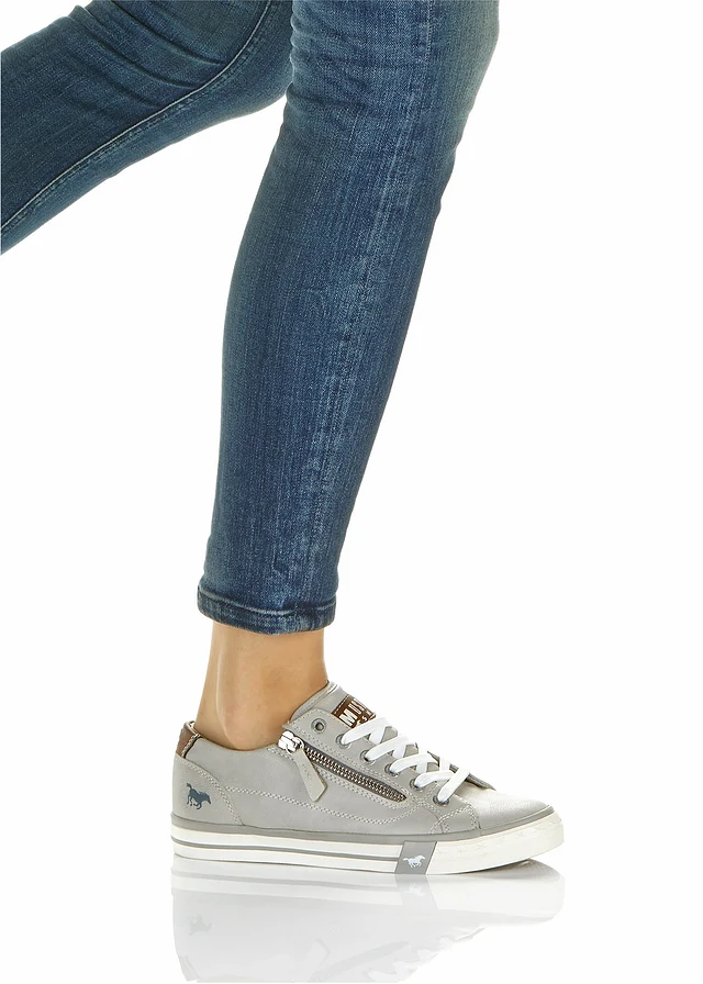 Sneakers van Mustang met ritssluiting • lichtgrijs • product-page.page-title-suffix
