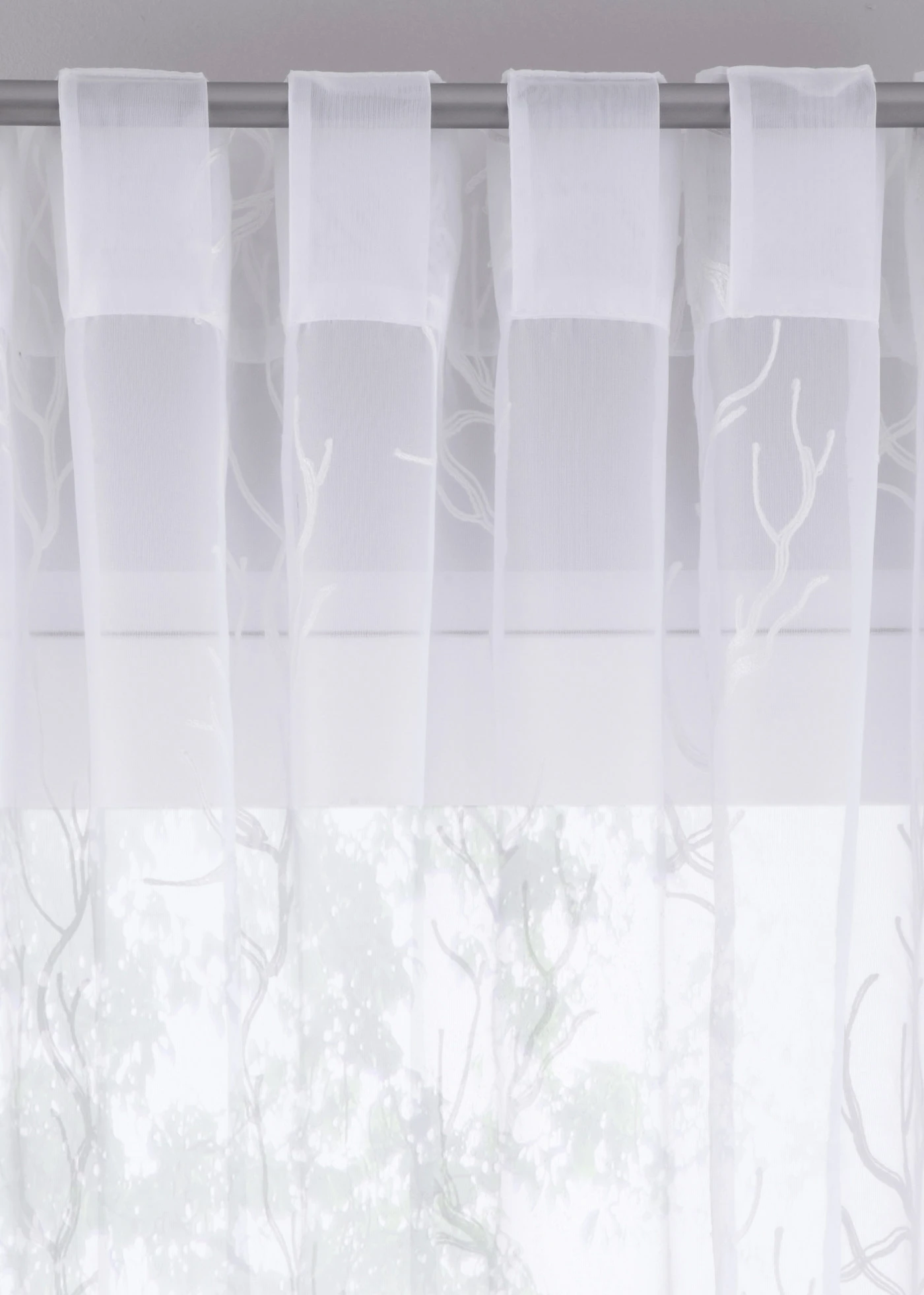 Záclona s výšivkou a recyklovaným polyesterem (1 ks v balení) • bílá • bonprix obchod