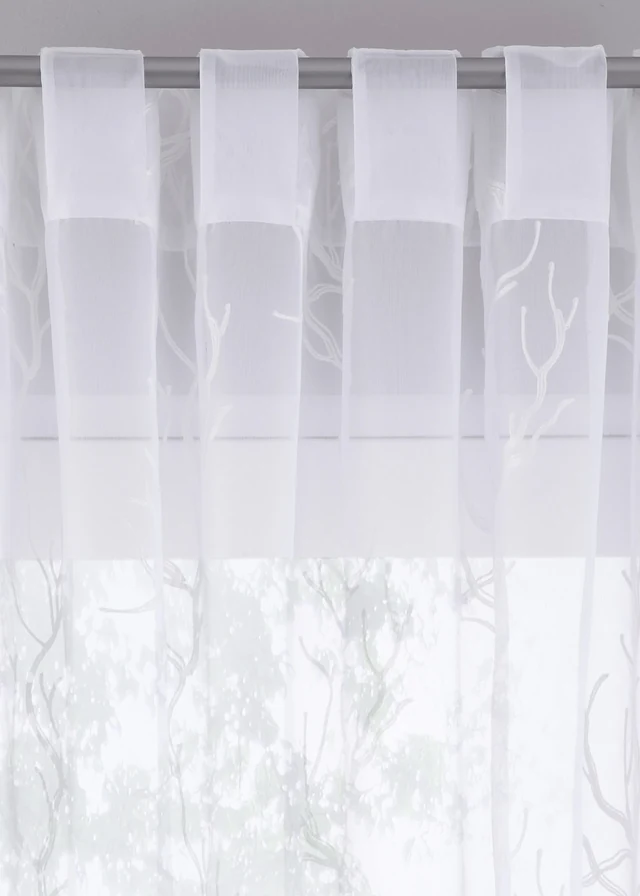 Transparant gordijn met borduursel (1 stuk) • wit • product-page.page-title-suffix