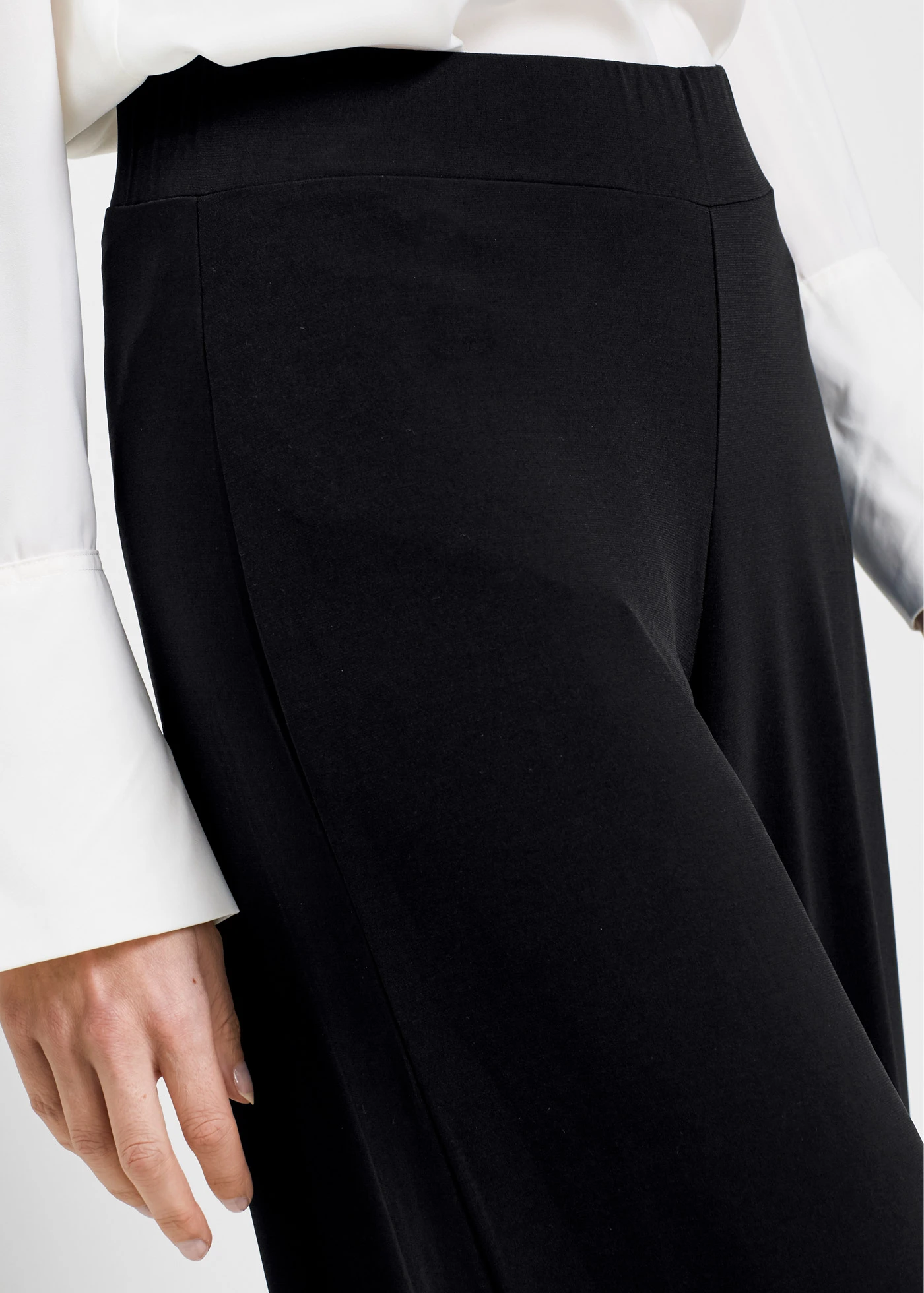 Žerzejové kalhoty Culotte • černá • bonprix obchod