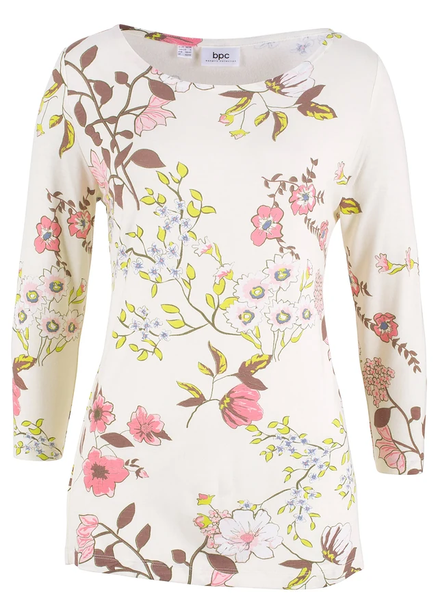 Shirt w kwiaty - Bonprix