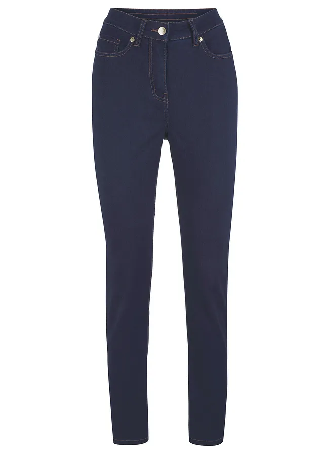 Pantaloni slim fit cu talie medie și bată comodă