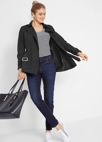 Korte trenchcoat • zwart • bonprix online shop