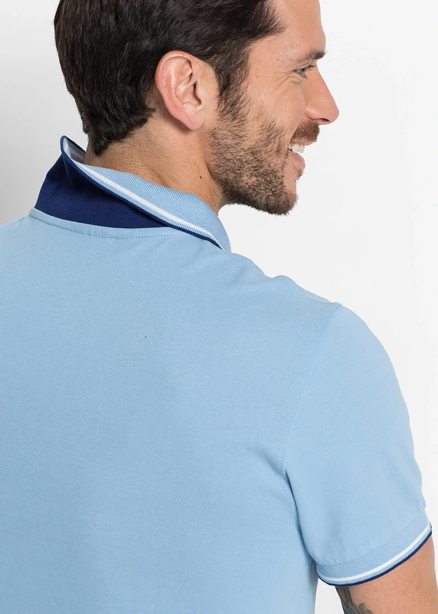 Piqué poloshirt van biologisch katoen • lichtblauw • product-page.page-title-suffix