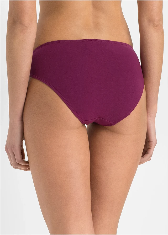 Slip (set van 6), Kleur: bessen+roze+lichtgrijs gemêleerd