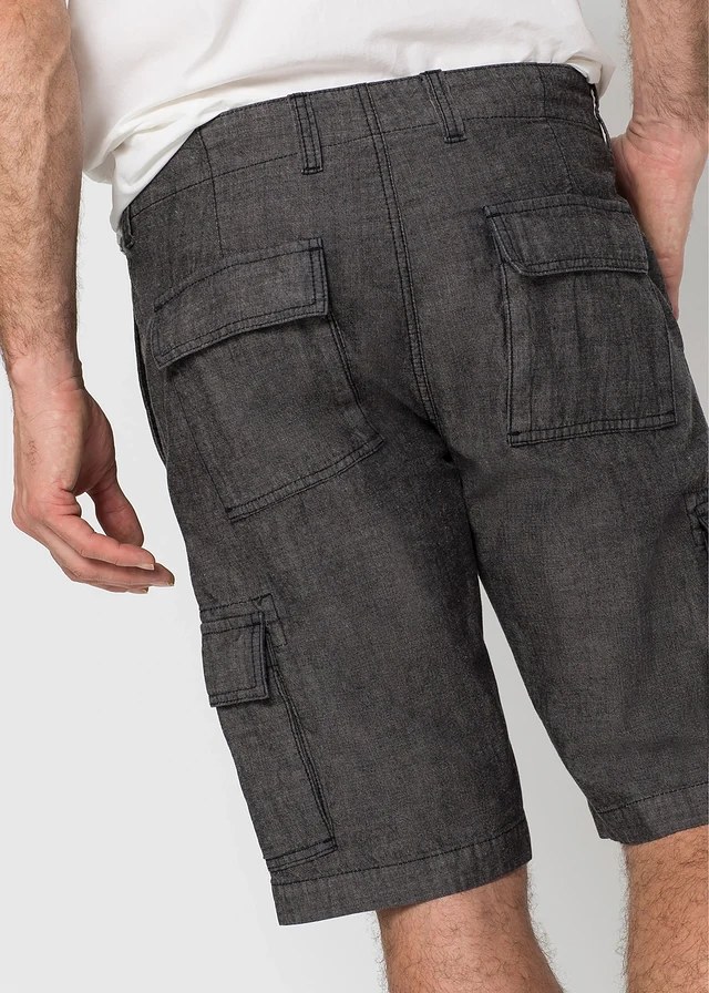 Bermuda cargo loose, 100% coton • noir • product-page.page-title-suffix