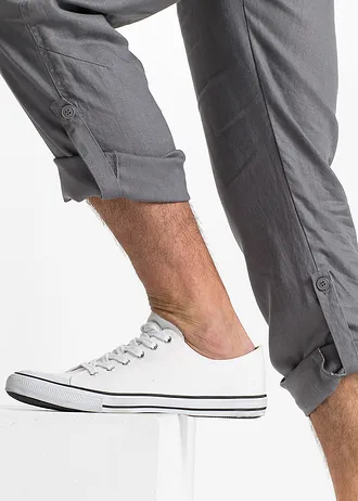 Lněné kalhoty Regular Fit, Straight • kouřově šedá • bonprix obchod