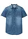 Chemise manches courtes slim en jean, 100% coton, Couleur: bleu clair used