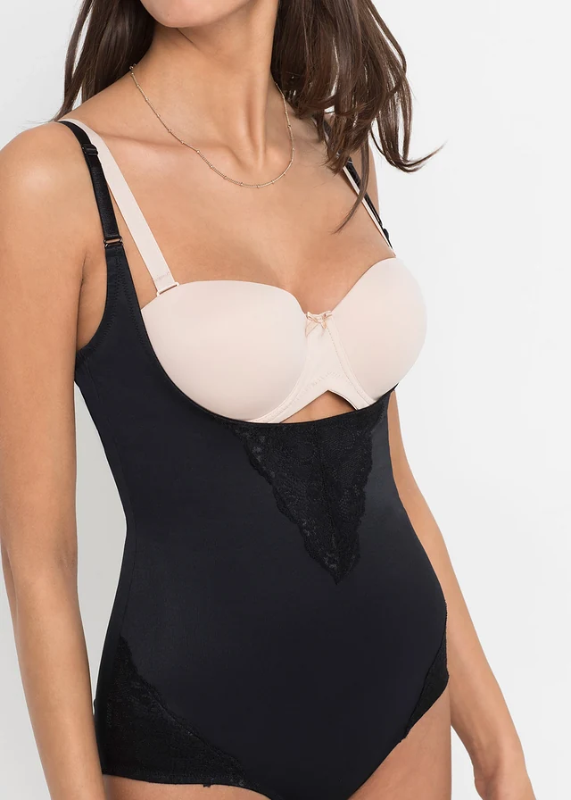 Silnie modelujące body • czarny • sklep bonprix