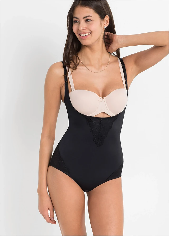 Silnie modelujące body • czarny • sklep bonprix