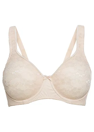 Soutien-gorge minimiseur à bretelles rembourrées, Couleur: beige sable