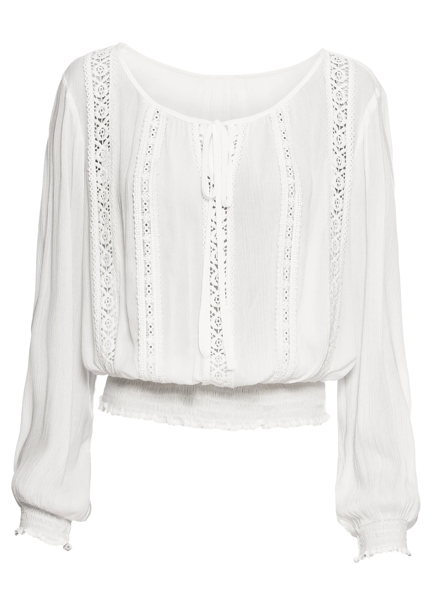 Bluzka z miękkiej wiskozy • biel wełny • sklep bonprix