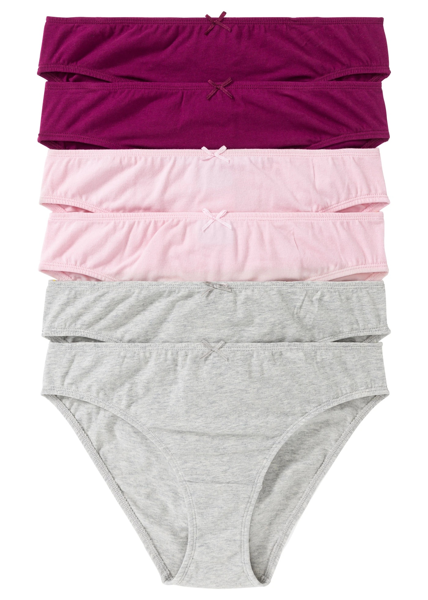 Chilot (6 buc./pachet) • mov+roz pal+gri melanj • magazin bonprix