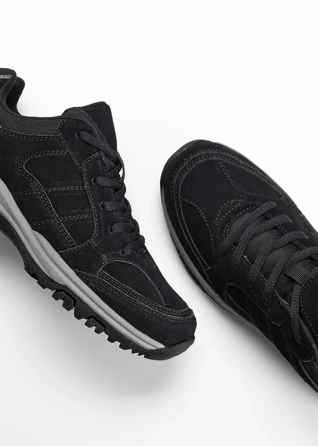 Wandelschoenen van leer, Kleur: zwart