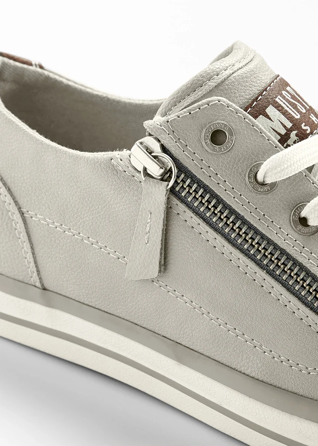 Sneakers van Mustang met ritssluiting • lichtgrijs • product-page.page-title-suffix