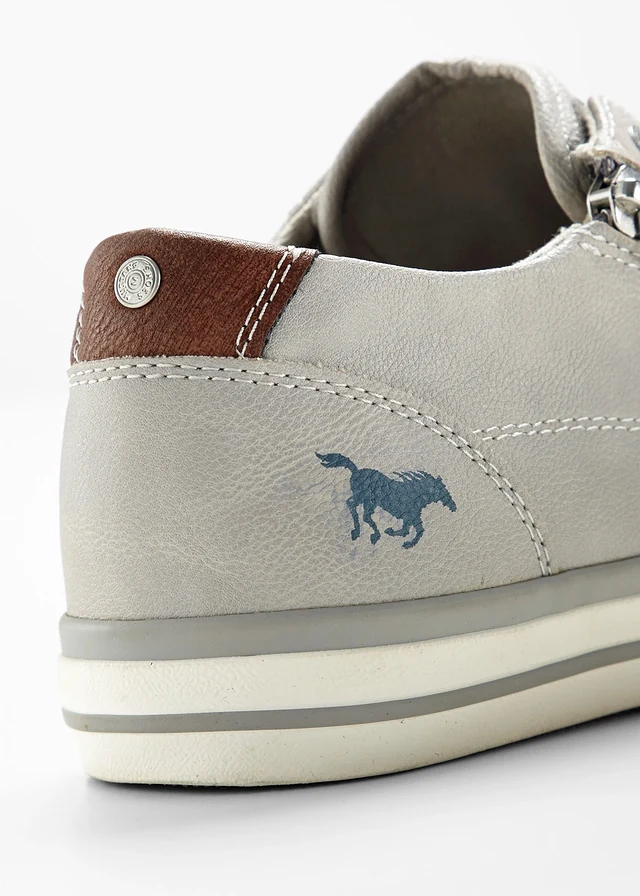 Sneakers van Mustang met ritssluiting • lichtgrijs • product-page.page-title-suffix
