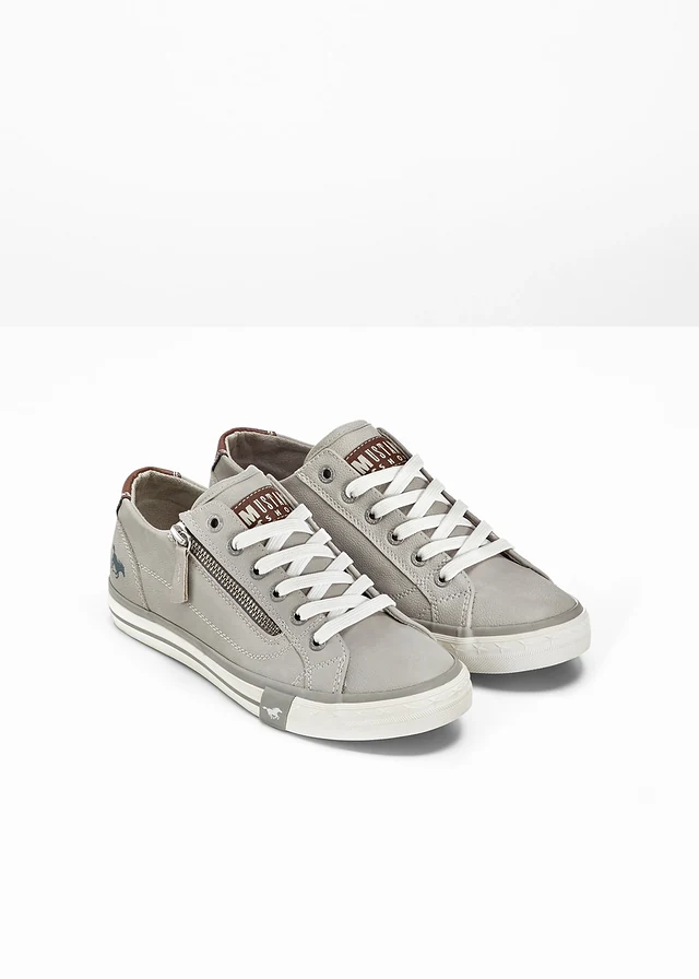 Sneakers van Mustang met ritssluiting • lichtgrijs • product-page.page-title-suffix