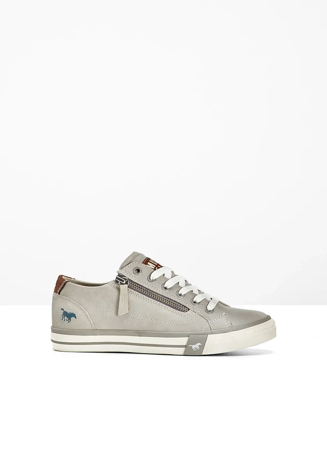Sneakers Mustang à fermeture zippée, Couleur: gris clair