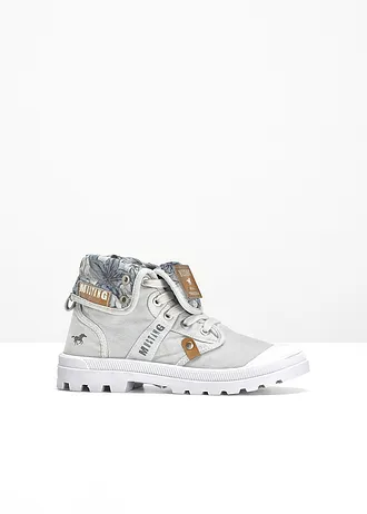 Tenisky high top od Mustang, bavlnené plátno • svetlosivá • obchod bonprix
