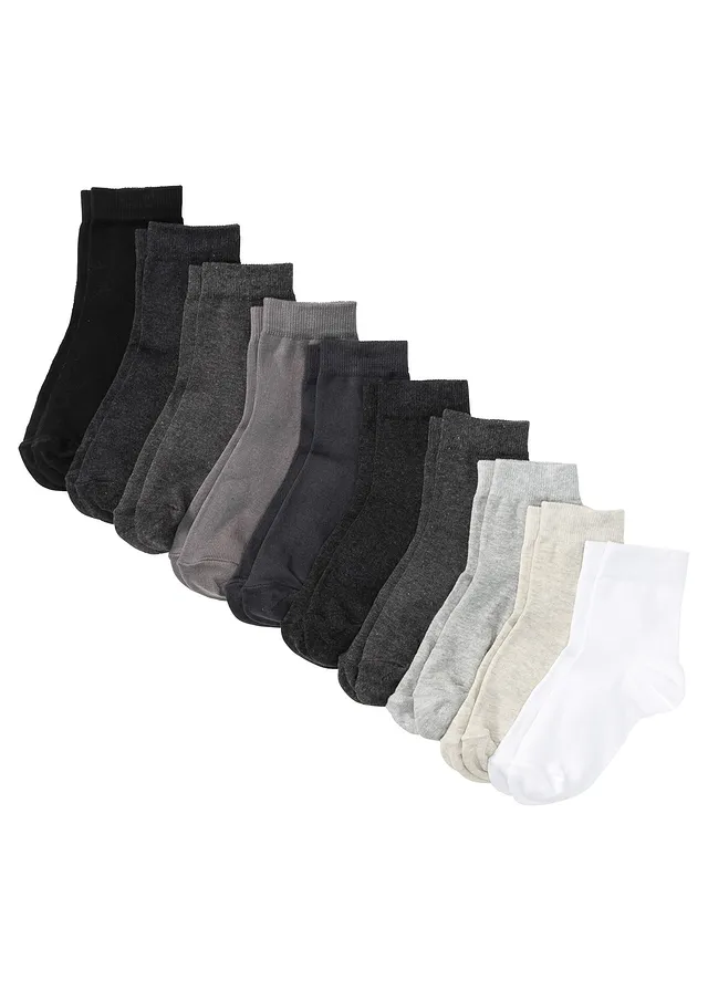 Lot de 10 paires de chaussettes courtes • coloris gris • Boutique bonprix