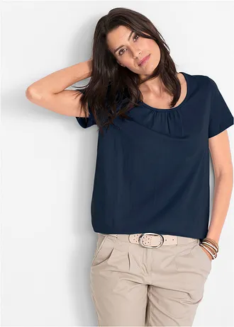 T-shirt 100% coton • bleu foncé • Boutique bonprix