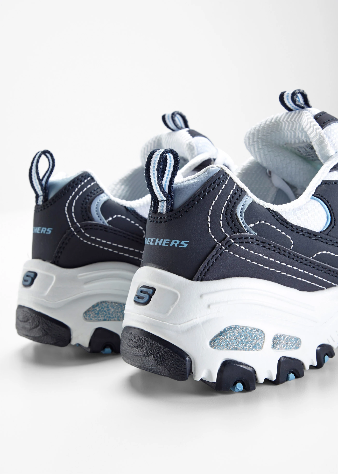 Leren chunky sneakers van Skechers • donkerblauw/wit • bonprix online shop
