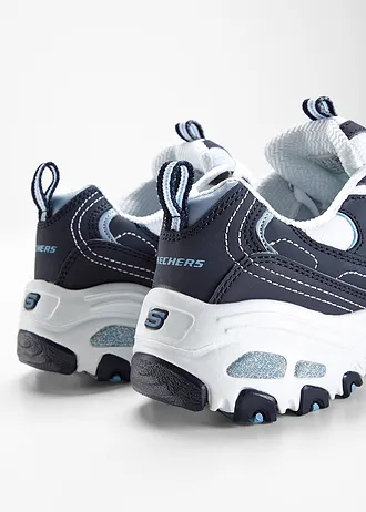 Sneakers chunky Skechers en cuir • bleu foncé / blanc • Boutique bonprix