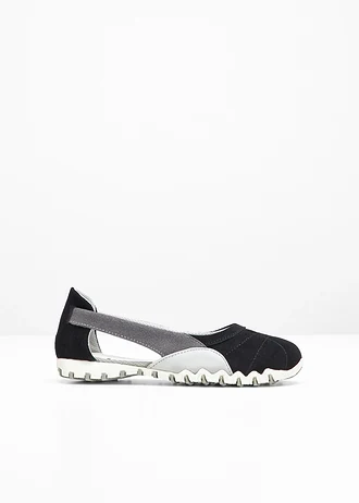 Ballerines en cuir velours