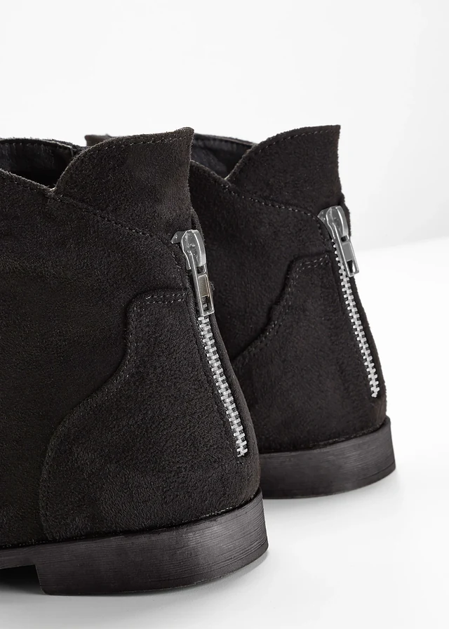Bottines à fronces, Couleur: noir