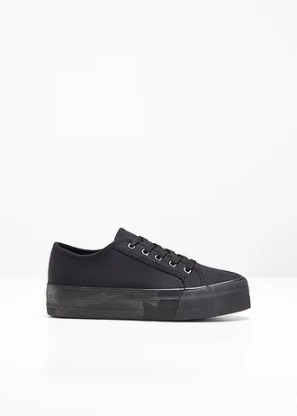 Plateau sneakers • zwart • bonprix online shop