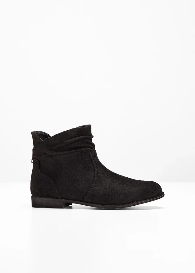 Bottines à fronces, Couleur: noir