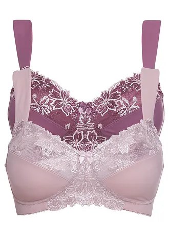 Bh zonder beugels (set van 2), Kleur: mat bessen-mat roze+mat roze