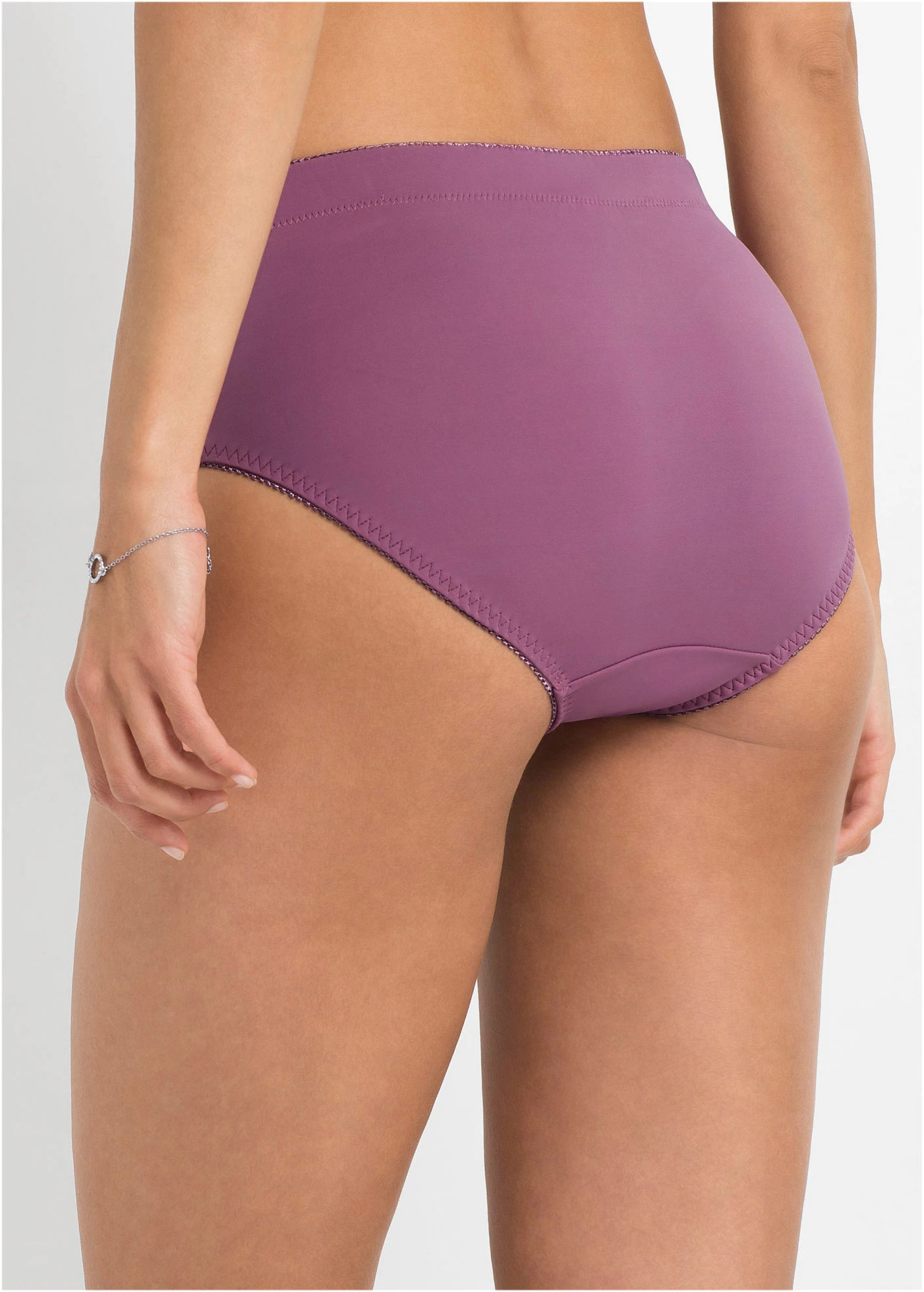 Tvarující kalhotky s výšivkou (2 ks v balení) • matně bobulová + matně růžová s květy • bonprix obchod