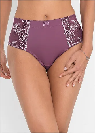 Corrigerende slip met borduursel (set van 2), Kleur: mat bessen-mat roze+mat roze