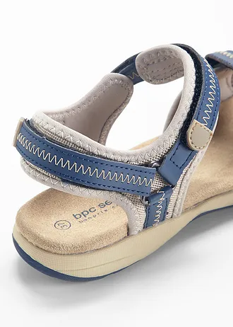 Trekking sandalen met geprofileerde loopzool • donkerblauw-beige • bonprix online shop