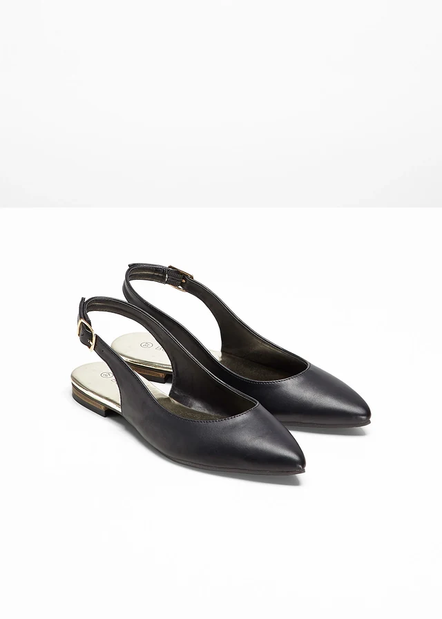 Ballerines slingback, Couleur: noir