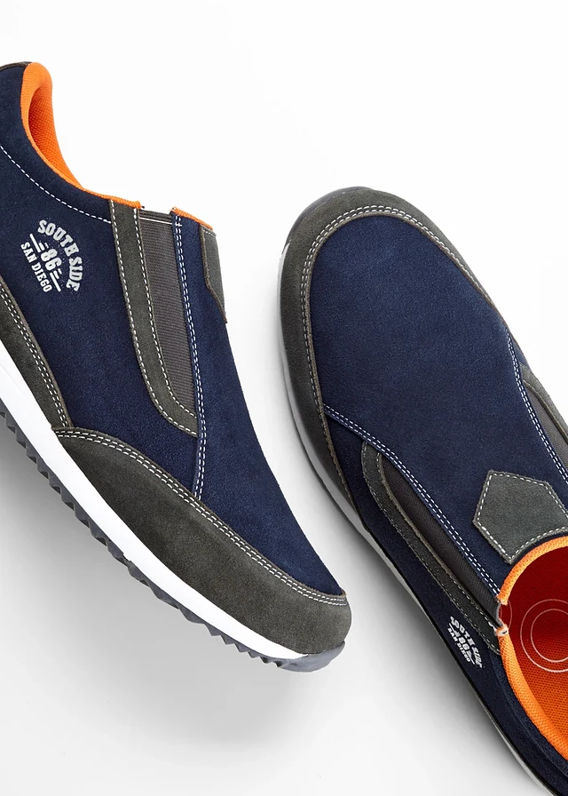 Leren instappers • donkerblauw • product-page.page-title-suffix