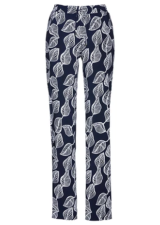 Pantaloni cu bată elastică • bleumarin/alb • magazin bonprix
