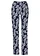 Broek met elastische band, Kleur: donkerblauw/wit