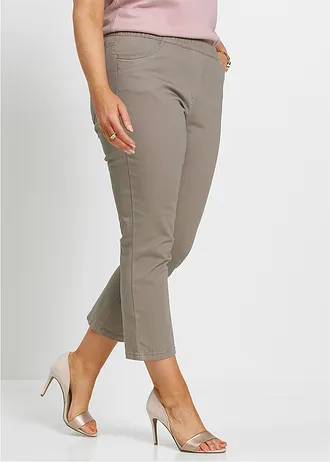 7/8 instapbroek met stretch, Kleur: taupe