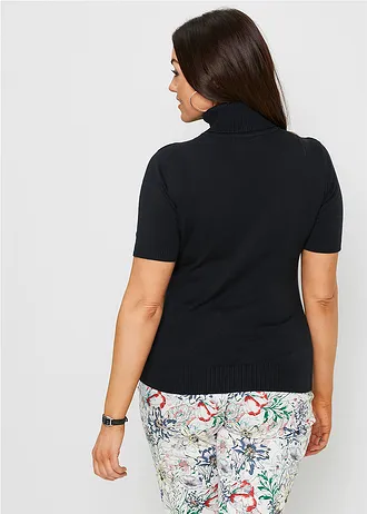 Coltrui met korte mouwen, Kleur: zwart