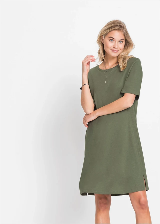 Oversized shirtjurk, Kleur: olijfgroen