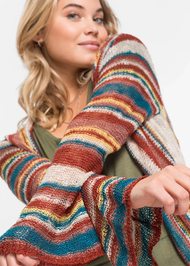 Manteau en maille à rayures • rayé multicolore • product-page.page-title-suffix
