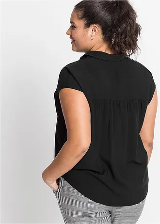 Oversized halenkový top, barva: černá