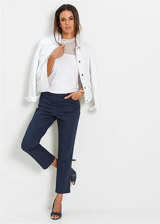 7/8 instapbroek met stretch, Kleur: donkerblauw