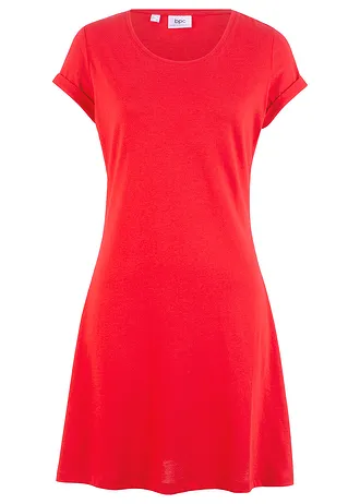 Robe en jersey 100% coton, Couleur: fraise