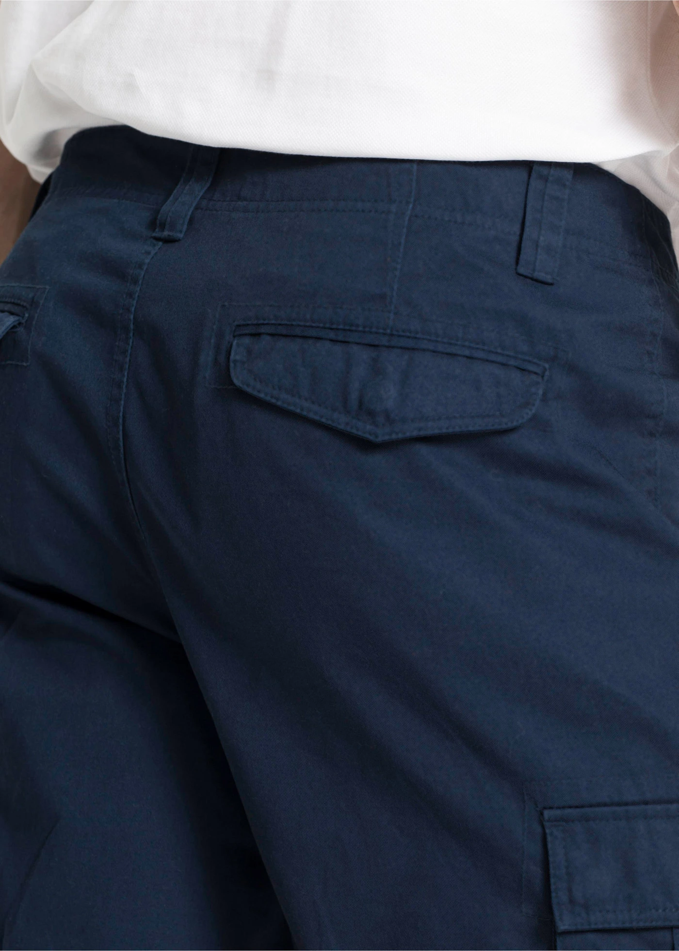 Cargo bermuda van puur katoen, loose fit • donkerblauw • bonprix online shop