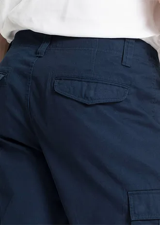 Cargo bermuda van puur katoen, loose fit • donkerblauw • bonprix online shop