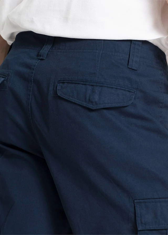 Cargo bermuda van puur katoen, loose fit • donkerblauw • product-page.page-title-suffix