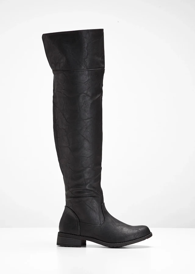 Overknee laarzen, Kleur: zwart